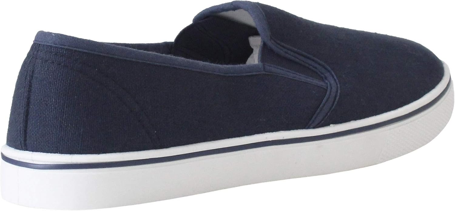 canvas slip on boat shoes