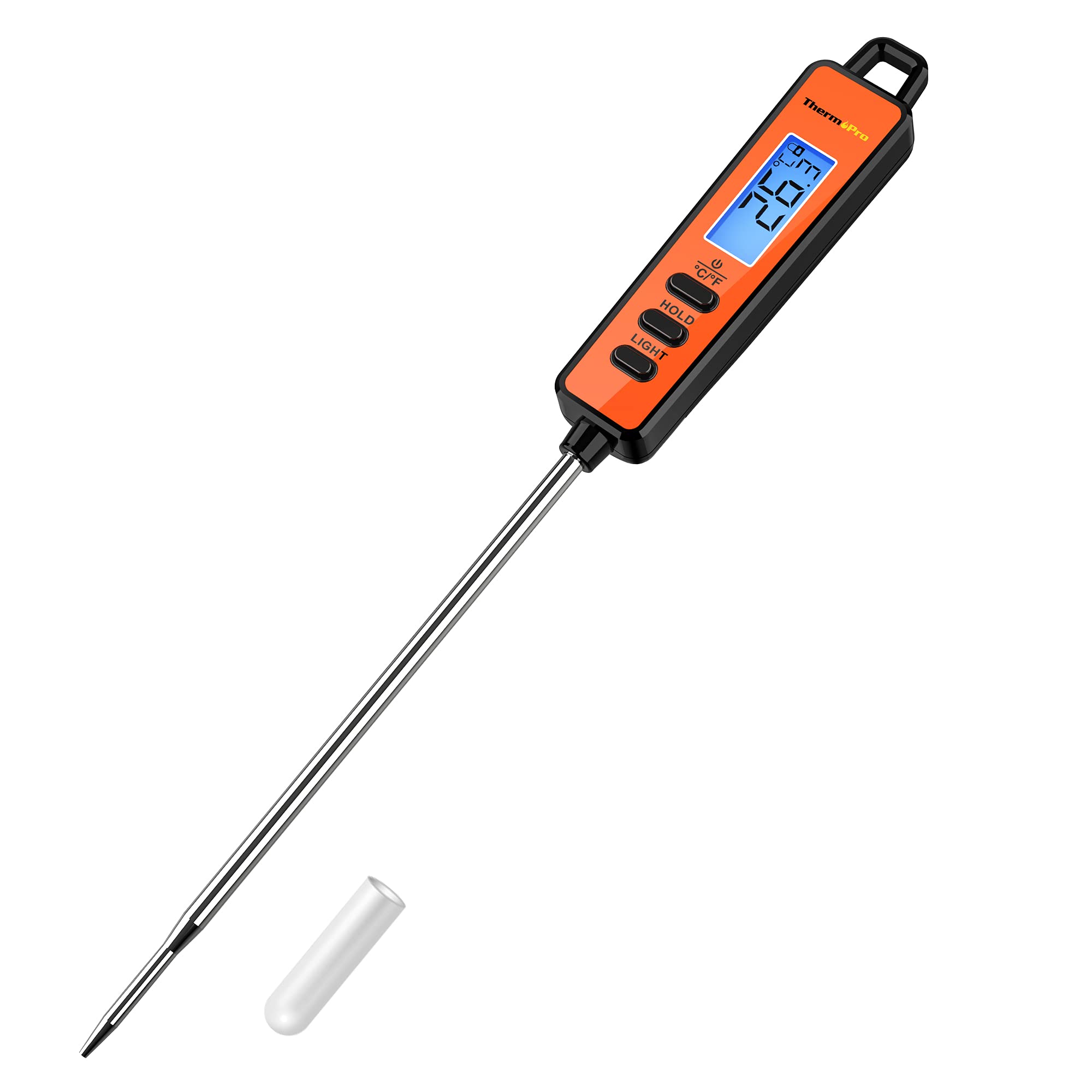 ThermoPro TP01S Digital Meat Thermometers for Air Fryers Cooking Kitchen Barbecue Food Thermometer Cooking Thermometer with 13.5cm Long Food Probe, Kitchen Instant Read with Backlitght