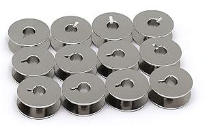 Fbshicung 12Pcs Quilt Machine Metal Bobbins #55623S for Janome 1600P Series, Juki TL Series, Husqvarna Mid Arm Quilting Machines Plus Many Older Rotary Style Machines