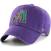 47 MLB Alternate Clean Up Adjustable Hat, Adult (Arizona Diamondbacks Cooperstown Purple)