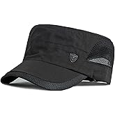 FASHIXD Mesh Military Cap Summer Army Hats for Men Quick Qry Short Bill Hat Cadet Cap