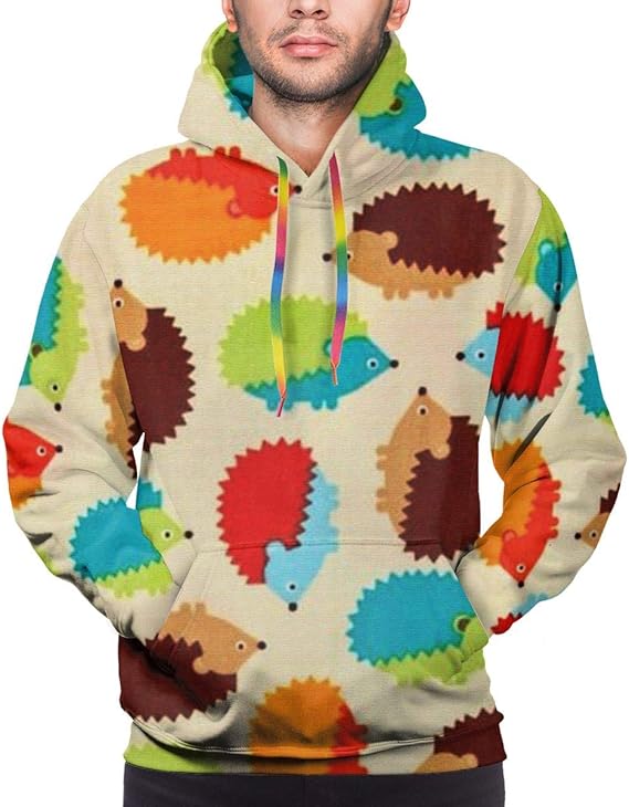 Amazon Co Jp パーカー フード付き ハリネズミハリネズミ 柔らか トップス スポーツ おおきい 秋服 冬服 メンズ ファッション スウェットシャツ 長袖 人気 カジュアル おしゃれ プリント ポケット付き 服 ファッション小物