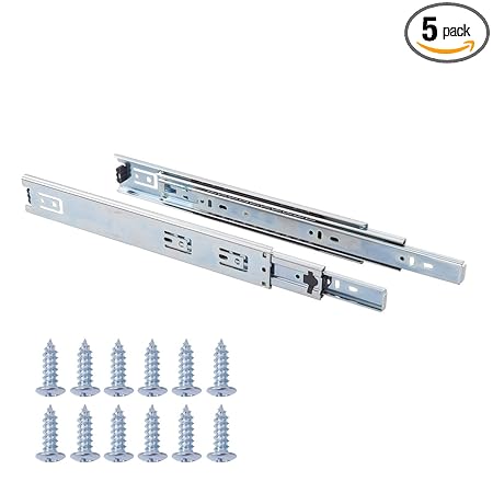 Amazonbasics 12 Inch Ball Bearing Drawer Slides Steel 5 Pairs