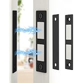 Jiayi 30 Lb Magnetic Door Catch Screw in Black, Heavy Duty Cabinet Latch, Cabinet Drawer Door Magnets, 2 Pack Kitchen Magnets Closures, Dual Pocket Door Magnets for RV, Cabinet Door, Barn Door