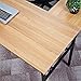 Need L Shaped Desk, Folding Computer Desk, 55 inches x 55 inches L Desk for Home Office, One-Step Assembly Foldable Table, Teak and Black