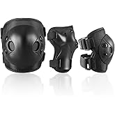 JBM Kids and Youth Knee Pads Elbow Pads Wrist Guards Child Protective Gear Set for Roller Skating, Skateboarding, BMX Biking, Cycling, Inline Skating, Scooter Riding Sports
