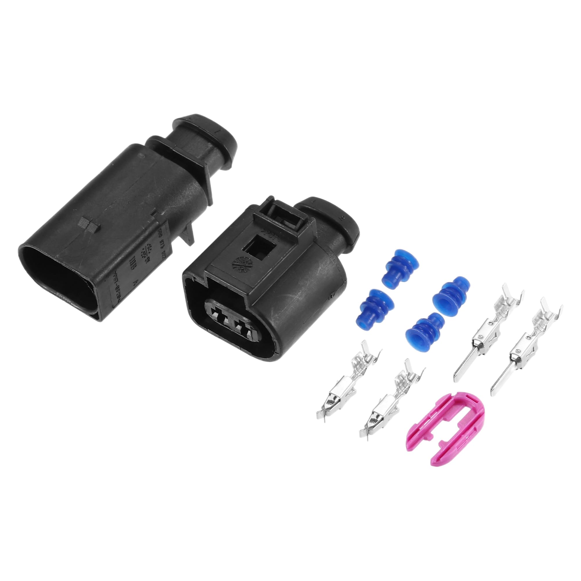 Photo 1 of X AUTOHAUX 1 Set Horn Connector 2pcs Male and Female Terminals for Audi A6 2019-2020