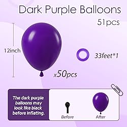 Dark Purple Balloons 12 inch, Purple Latex Balloons