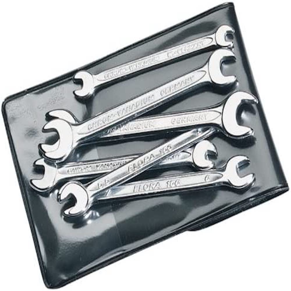 Draper 5202 S6M Elora Midget Metric Double Open End Spanner Set, 6 Pieces