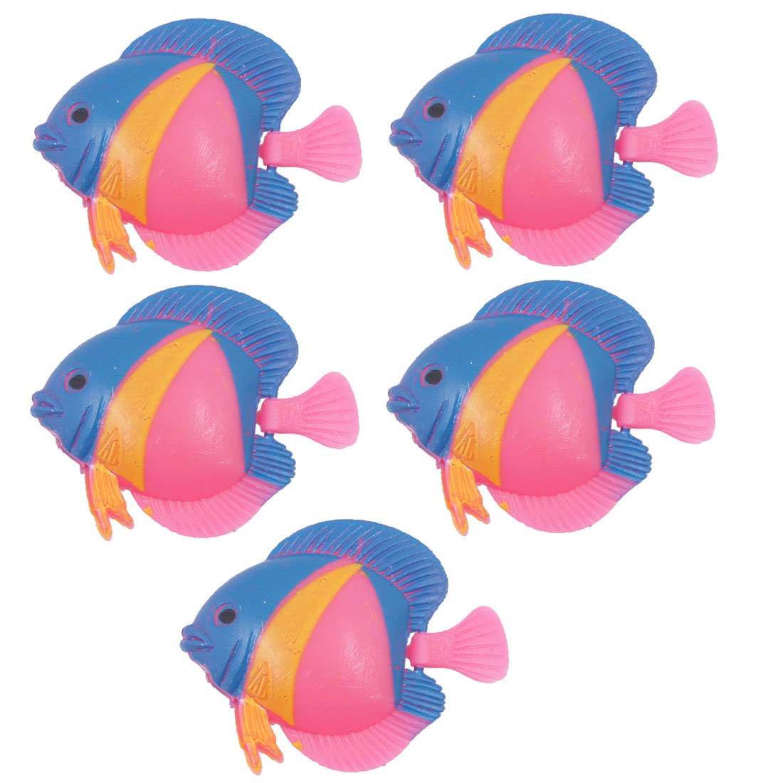uxcell Plastic Aquarium Realistic Floating Fish Ornament 5PCS Pet Supplies