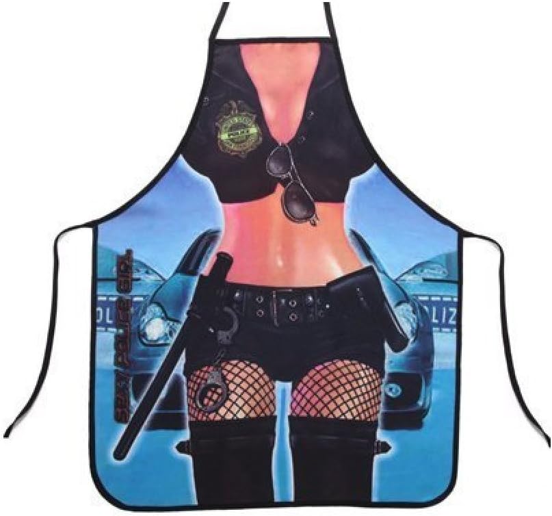 eSmart Attitude Sexy Hot Police Cop Girl Lady Apron BBQ Cooking Grilling Night Party