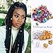 140 Pieces Dreadlocks Metal Hair Cuffs Hair Braiding Beads Filigree Hair Accessory, Assorted Colors 
