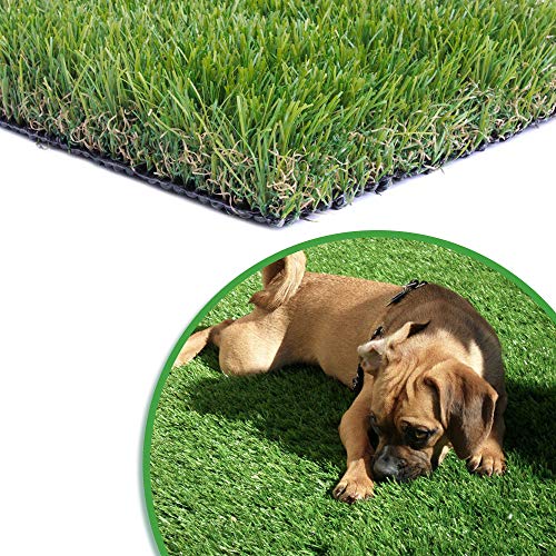 WarmShe WS Kunstrasen, Rasen, 152 x 240 cm, 4 Farbtöne, realistischer synthetischer dicker Kunstrasenteppich, Astroturf-Teppich, Landschaft für Hunde,