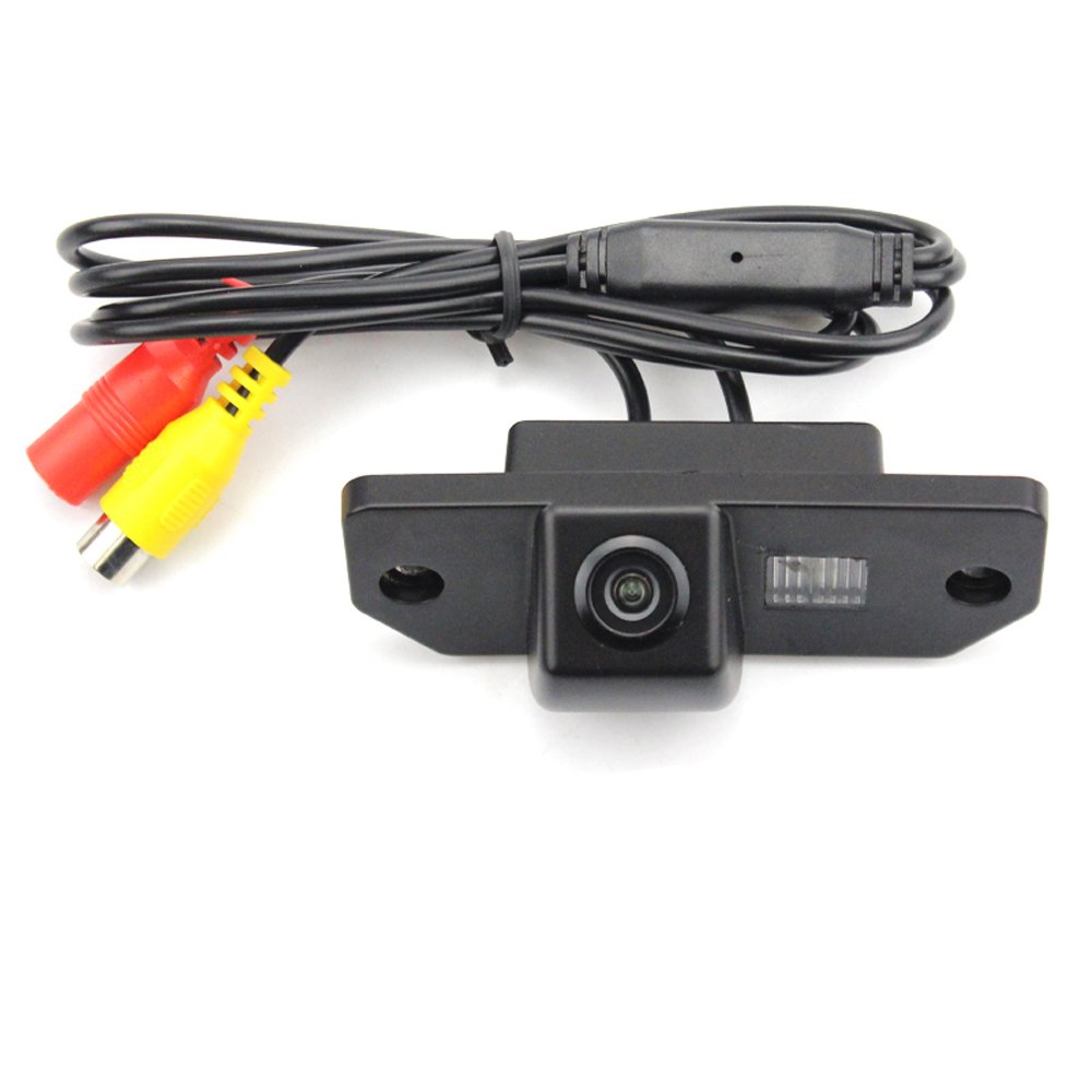HD Auto Vehicle Car Van 170° Wide Angle License Plate Light Rear View Reversing Backup Camera Parking Aids System Compatible with Ford Mondeo(01)/Focus (C170)/C-Max/Sedan(2 3 Carrlage)