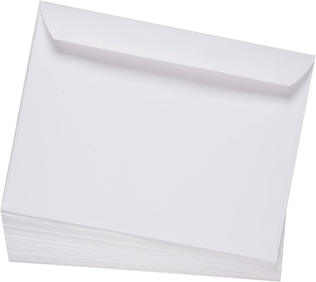 EnDoc 6x9 Open Side Envelopes - Bright White color Booklet 6 x 9 Gummed Seal Envelope, 24lb. Heavyweight Paper For Home, Office, Business or School - 50 Pack : Office Products