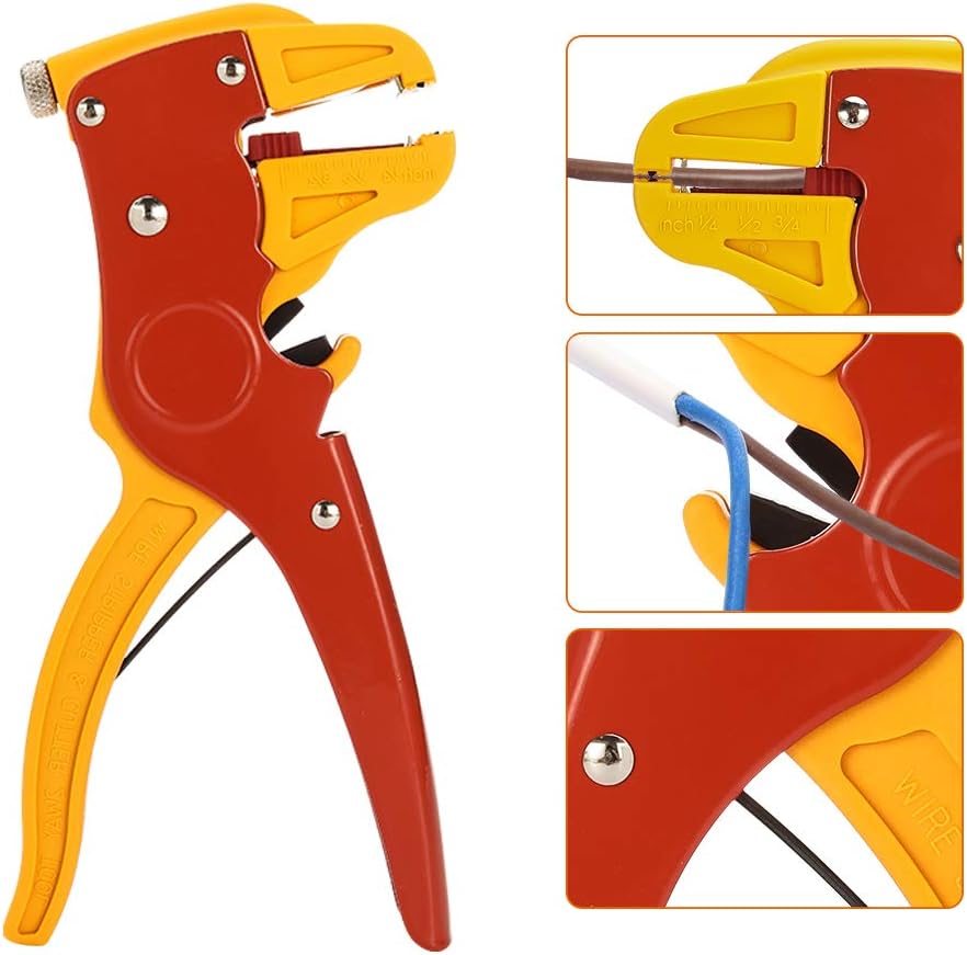 lovingmona Automatic Wire Cutters and Stripping Tool Adjustable 2 in 1 Insulation Cable Stripper Pliers and Cutter for Professional Industrial and Home Electrical Repairs