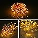 B-right 200 LEDs 66ft Solar Powered Copper Wire String Lights, 8 Modes, Waterproof Outdoor Starry String Lights for Outdoor Landscape Garden Christmas Trees