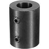 Uxcell Shaft Coupling 3/8" Bore, 3/4" OD, 1" Length, Black Oxide Plated