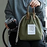 Jiamusi Japanese Style Bento Bag Portable Insulated Lunch Bag with Drawstring Closure for Work and Picnic