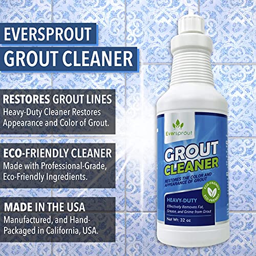 EVERSPROUT Grout Cleaning Kit 1.5to3.5 Foot Grout Brush Scrubber