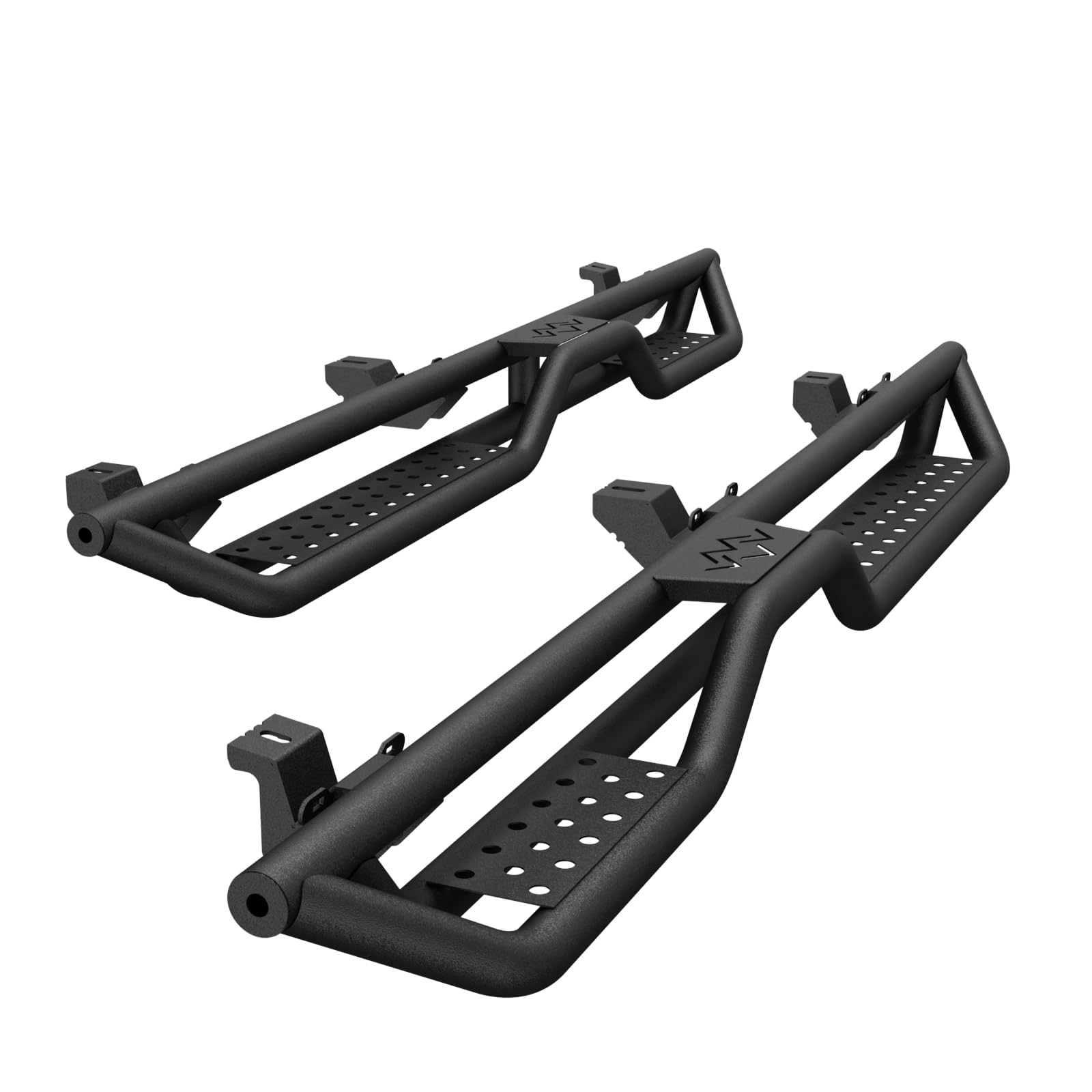 Photo 1 of ***PARTS ONLY***Running Boards Compatible with 2007-2018 Jeep Wrangler JK 4-Door, Dual-Stage Textured Black Powder Coated (07-18 JK 4Doors, D Size)