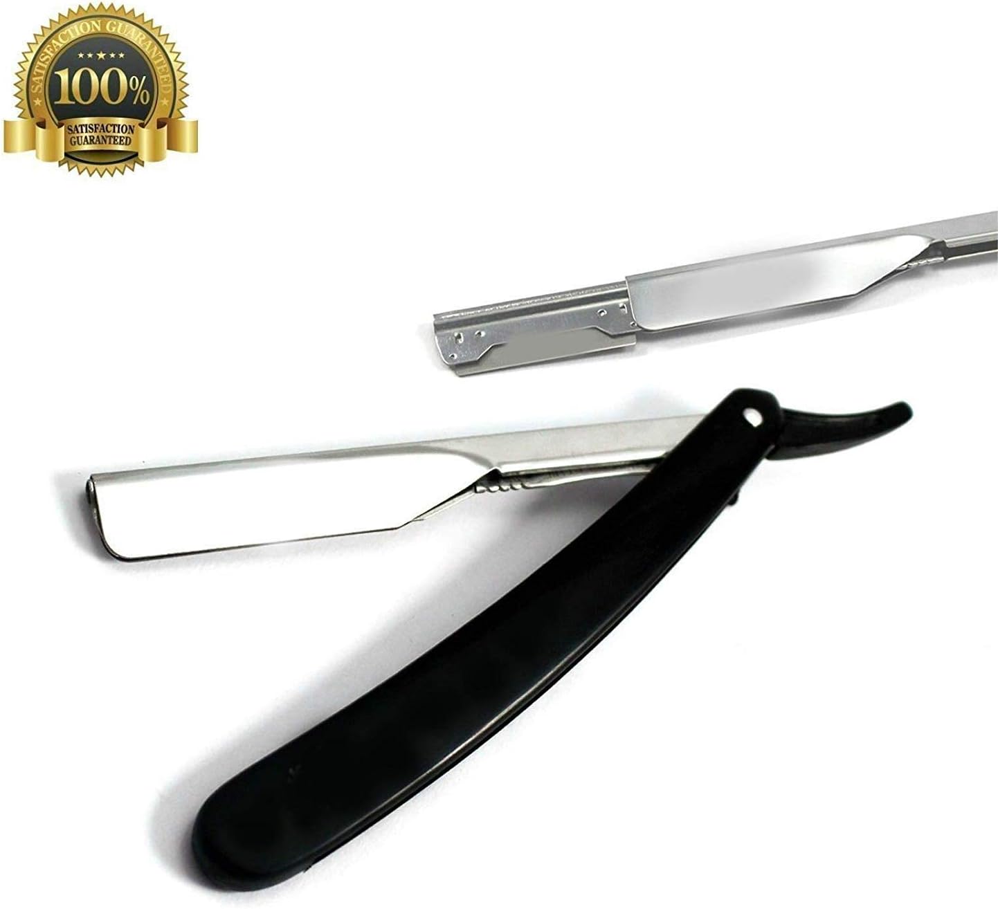 Electrodose Plastic Stylazo Black Handle Straight Edge Folding Shaving Blade Holder