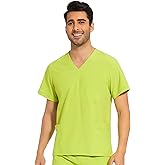 COZYFIT Scrub Top for Men - Stretch V-Neck Scrubs with 3 Pockets, Anti-Wrinkle Scrubs for Men