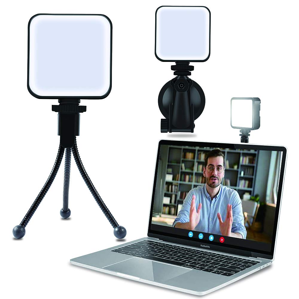 Light for Video Conferencing 3200-5600K Video Conference Lighting Kit with Mini Tripod,Laptop Video Conference Light for Remote Working,Zoom Calls,Self Broadcasting, Live Streaming and Make Up (black)