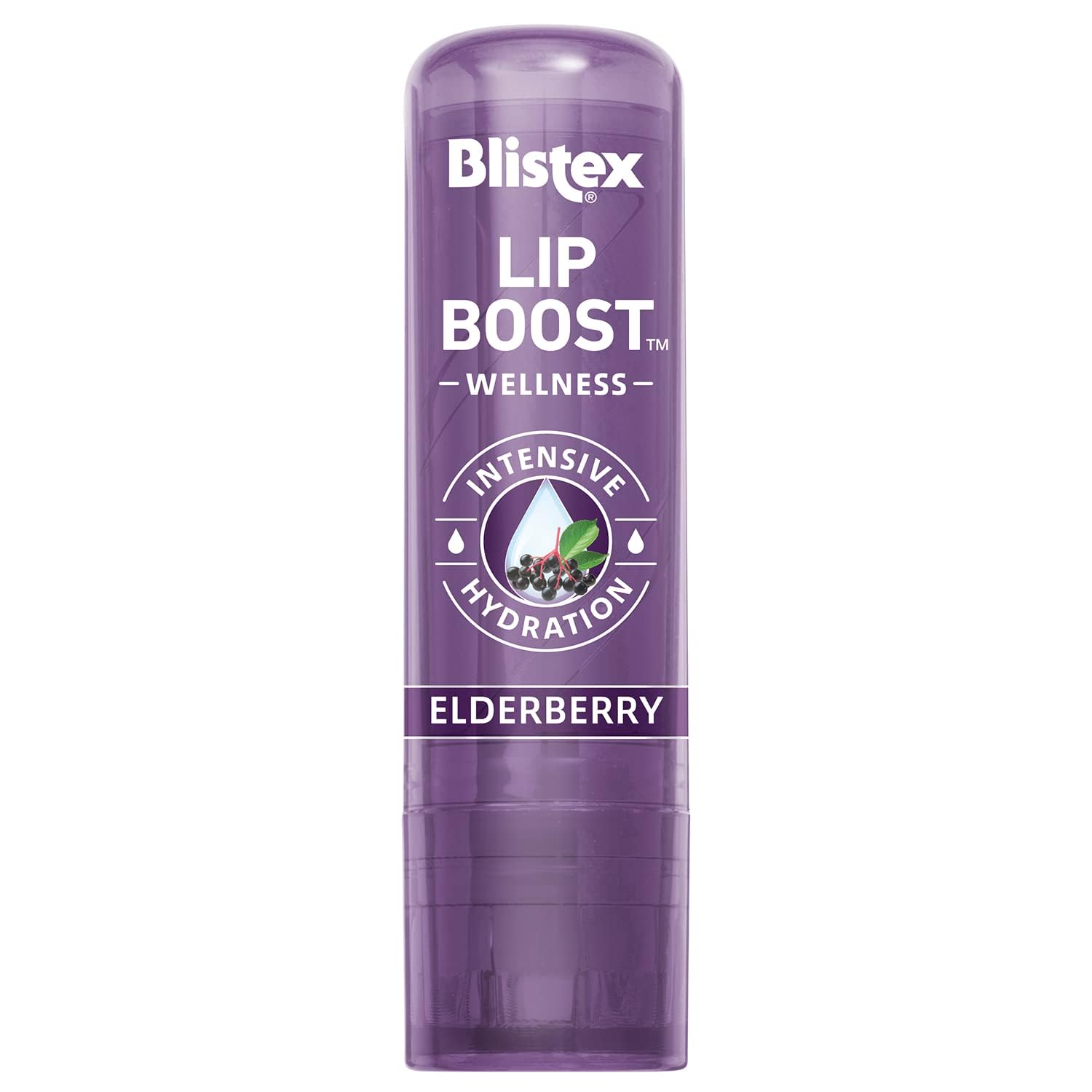 Blistex Lip Boost Wellness, Intensive Hydration from Coconut Oil & Beeswax, Elderberry Moisturizer (Pack of 2)