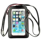 SumacLife 2877710 Premium Universal PU Leather Women Shoulder Bag Pouch for Apple iphone 6 Plus / Samsung Galaxy Note 3 / Note 4 / Note Edge / Samsung Mega 6.3 / Nokia Lumia 1520 - Black