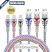 Lightning Cable[Apple MFI Certified], SDBAUX 3Pack (Black,Red,Blue) 3FT(1M) TPE+Nylon Braided 8 Pin Charging Cable Cord Lightning to USB Cable Charger for iPhone X 8 7 6 Plus 5s SE,iPad, iPod