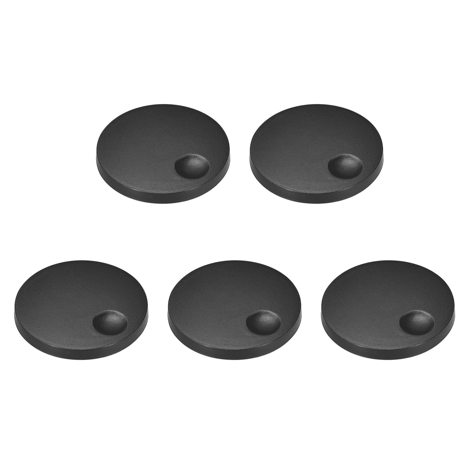 Rebower Potentiometer Control Knob D Type Push-Pull Cap Straight Sliding, [for Audio Device 6mm Shaft Switch] - Plastic/Black/ 5Pcs
