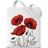 QYCFDXD Aesthetic Canvas Tote Bag for Women，Cute Flowers Reusable Grocery Tote Bag for Shopping Travel Gym
