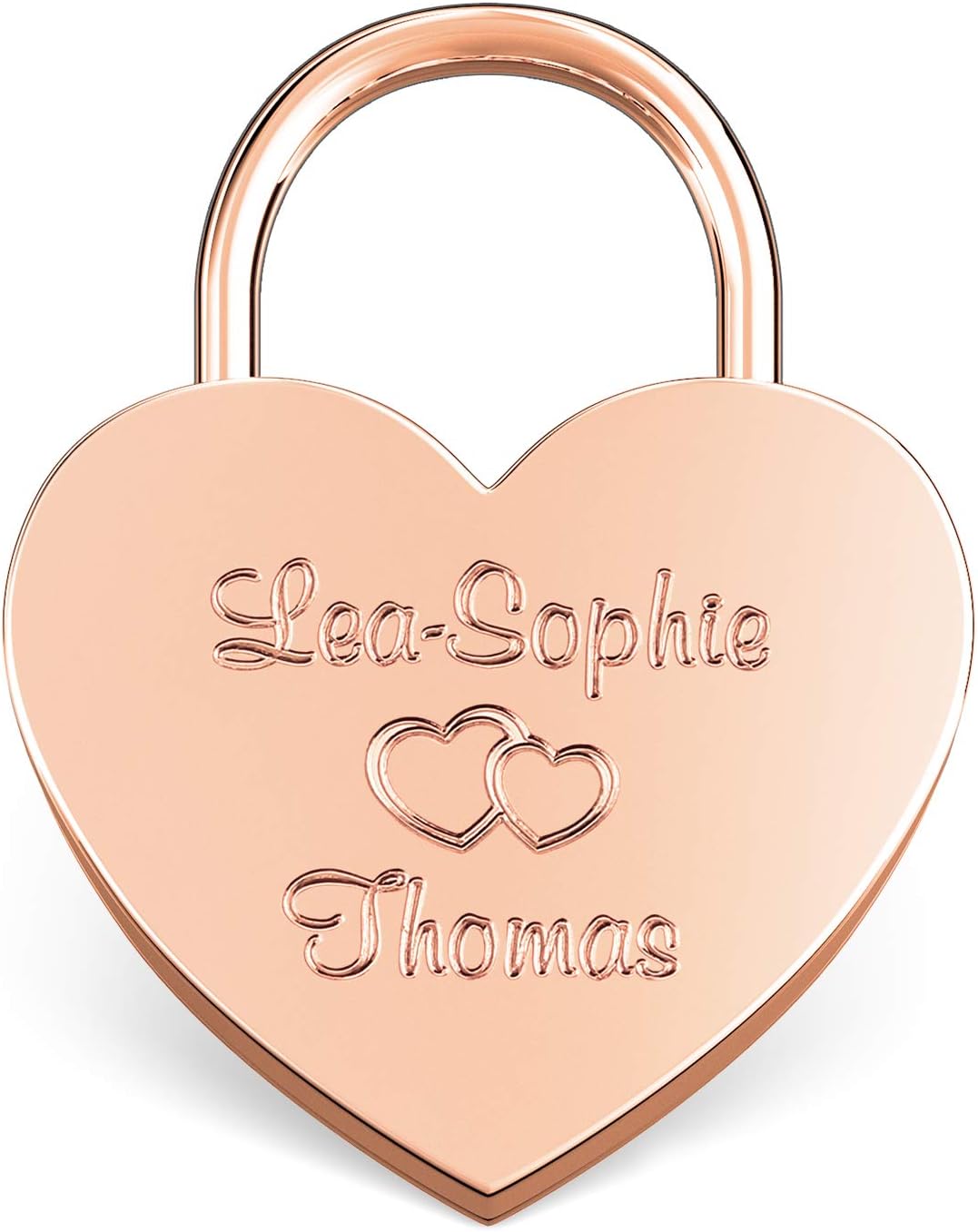 LIEBESSCHLOSS-FACTORY Engraved Heart Padlock Rosé-Gold, Gift-Box and Much More… Get Your Customized Love-Lock Now!…