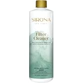 Sirona 82118, Filter Cleaner for Spa and Hot Tubs, 32oz | Deep Filter Cleaning - Removes oils; debris; and mineral buildup for optimal filtration. - 7-in-1 Test Strips