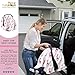 Baby Car Seat Covers To Protect From Sun, Bugs, Dust & Allergens. Cozy Baby Car Seat Covers For Longer Sleep. Muslin Cotton Baby Car Seat Canopies For Summer For Girl.