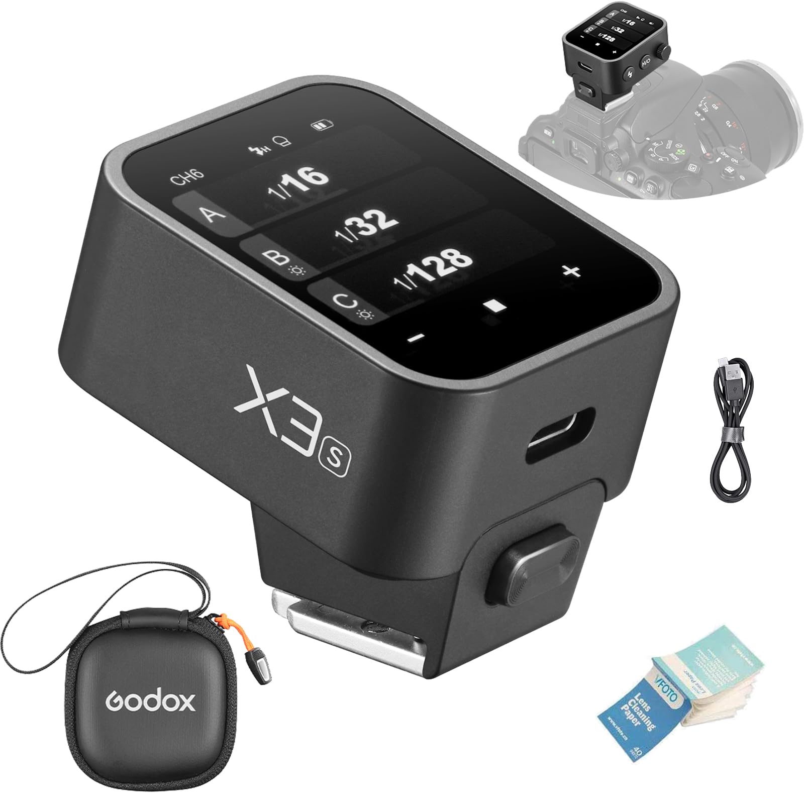 GODOX X3S X3-S Wireless Flash Trigger for Sony Camera, OLED Touch Screen Rechargeable Trigger, TTL HSS 1/8000s, 2.4GHz Wireless X System, TCM Conversion Function โ image 1