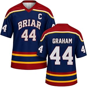MLUTJINOO Off-Campus Short Sleeve V Neck Hockey Jersey Shirts Graham 44 & Logan 22 & Tucker 46 & Di Laurentis 66 Merch