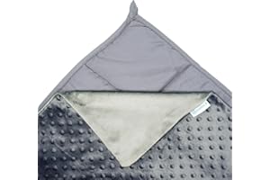 Harkla Kids Weighted Blanket - 10lb Bamboo Cooling Weighted Blanket for Kids - Washable Minky Cover and Glass Beads Filled Weighted Inner - Designed for Sensory Seekers Weighing 70lb to 90lb