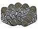 5 Pieces Charcoal Bamboo Mama Cloth/Menstrual Pads/Reusable Sanitary Pads (Heavy (12 inch), Black Lace)
