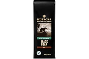 Muskoka Roastery Coffee, Black Bear, Decaf Dark Roast, Ground Coffee, 400g