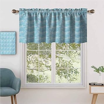 Hiiiman - Cortinas opacas para cortinas cortas, estilo japonés, olas