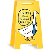 Funny Office Desk Accessories Decor Acrylic Silly Goose Mini Floor Sign Paper Clips Funny Cute Gag Office Decorations Gifts for Work Women