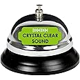 DESK TECH Classic Chrome Desk Bell for Reception, School, or Restaurant, 3 inches, Chrome Silver (43265)