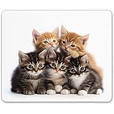 Smooffly Cats Mouse pad for Computers, Kittens Family Cats Mouse Pad