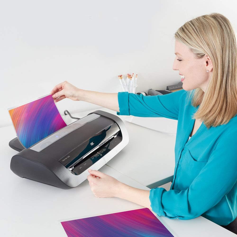 GBC Thermal Laminator Machine, Fusion 6000L, 12 Inch, 1 Min Warm-Up, 3-10 Mil, with 50 EZUse Laminating Pouches (1703097F) : Electronics