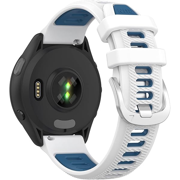 Garmin 22mm ホワイトバンド Quick Release バンド 22mm Whitestone Silicone / Silver