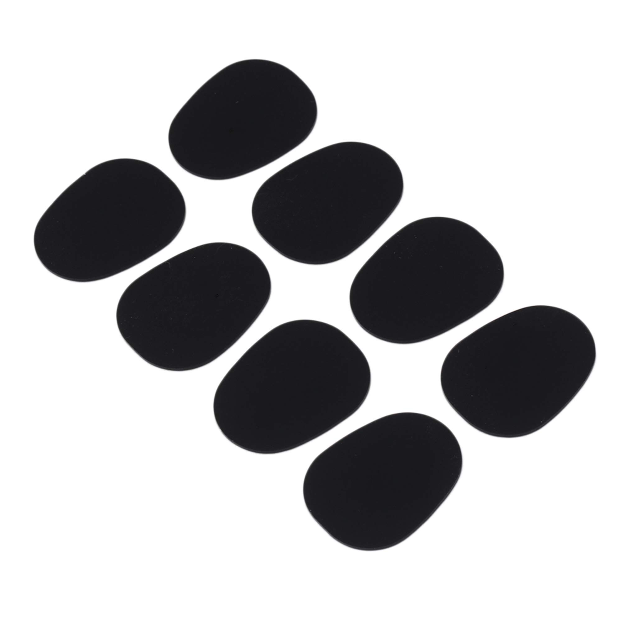 Yibuy 0.8 mm Black Type1 Oval Shape Mouthpiece Patches Pads Cushions for Sax Clarinet Alto Saxophone Pack of 8