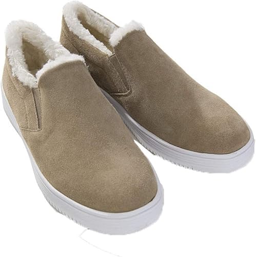 Amazon ジョイジョイ スノーシューズ 冬用 暖かい 綿靴 メンズ ローカット スリッポン スエード 裏起毛 ウール 保温性 ショートブーツ 防滑 カジュアル スノーブーツ 雪靴 スニーカー 革靴 歩きやすい 耐摩耗 黒 カーキ Joyjoy ジョイジョイ ブーツ