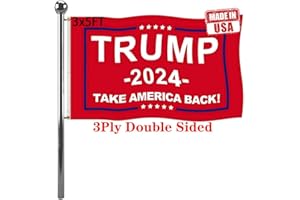 Jayus Women Donald Trump For President 2024 Flag 3x5 Outdoor Made in USA - 3Ply 200D Double Sided Take America Back (TAB) Trump 2024 Flags Banner with 2 Brass Grommets
